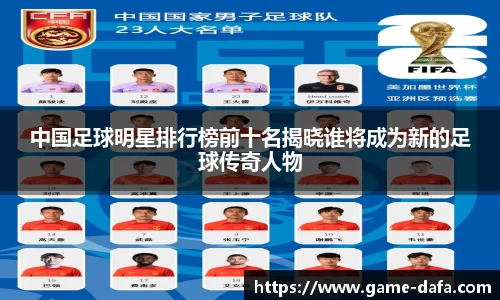 中国足球明星排行榜前十名揭晓谁将成为新的足球传奇人物